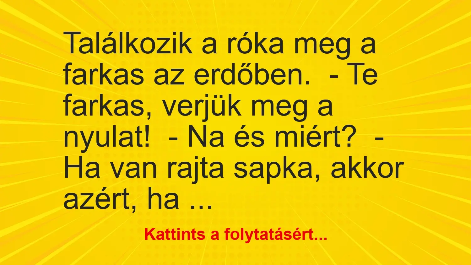 vicc talalkozik a roka meg a farkas